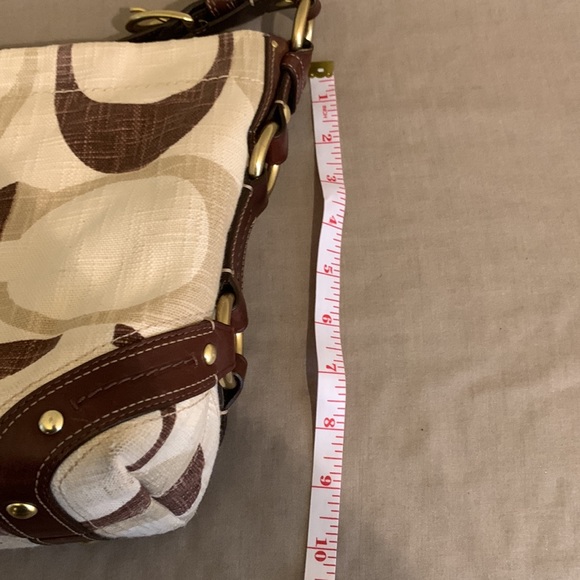 Coach Purse cream tan and brown - Picture 6 of 9
